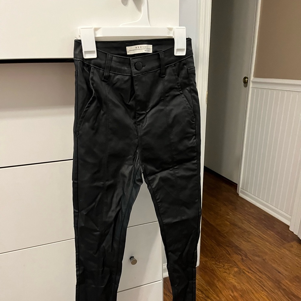 Black leather pants